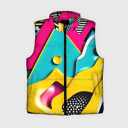 Женский жилет Праздничная абстракция, цвет: 3D-светло-серый