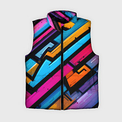 Женский жилет Абстракция с граффити, цвет: 3D-черный