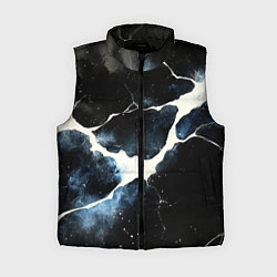 Женский жилет Разлом плит в виде молнии, цвет: 3D-черный
