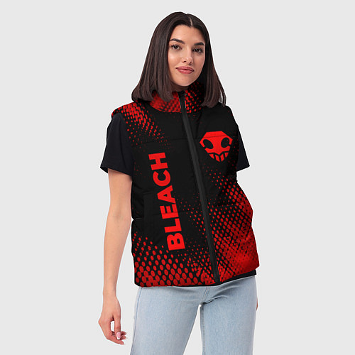 Женский жилет Bleach - red gradient вертикально / 3D-Черный – фото 3