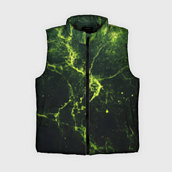 Женский жилет Зеленые волокна - текстура