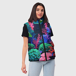 Женский жилет Подводный мир с кораллами, цвет: 3D-светло-серый — фото 2