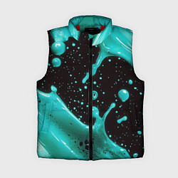 Женский жилет Голубая краска и капли