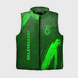 Женский жилет Galatasaray - green gradient вертикально, цвет: 3D-черный