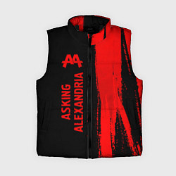 Женский жилет Asking Alexandria - red gradient по-вертикали, цвет: 3D-черный