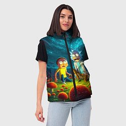 Женский жилет Rick and Morty on the fly agaric planet, цвет: 3D-красный — фото 2