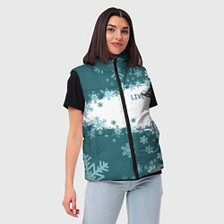 Женский жилет Сноуборд это жизнь, цвет: 3D-красный — фото 2
