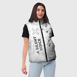 Женский жилет A Silent Voice - white gradient по-вертикали, цвет: 3D-черный — фото 2