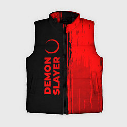 Женский жилет Demon Slayer - red gradient по-вертикали, цвет: 3D-черный