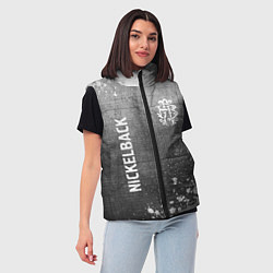 Женский жилет Nickelback - grey gradient вертикально, цвет: 3D-черный — фото 2