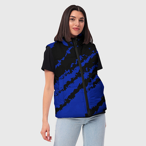 Женский жилет The color is black and blue / 3D-Черный – фото 3