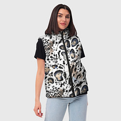 Женский жилет Пятна леопарда абстрактные, цвет: 3D-черный — фото 2