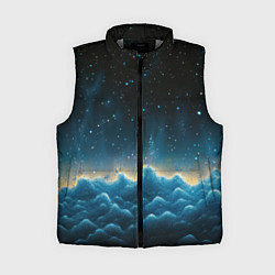 Женский жилет Облака и черное небо текстура