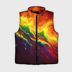 Женский жилет Абстрактные волны с огнем
