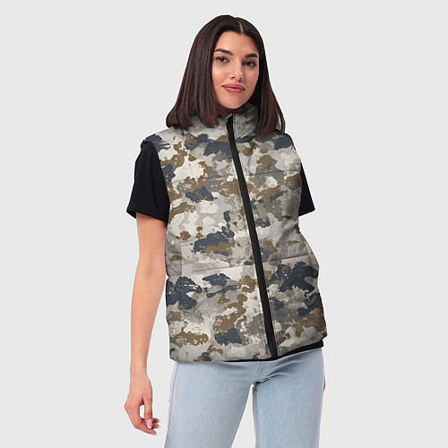 Женский жилет Светлый камуфляж / 3D-Черный – фото 3