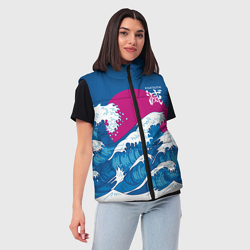 Женский жилет Корпус бойни демонов - Kisatsutai / 3D-Черный – фото 3