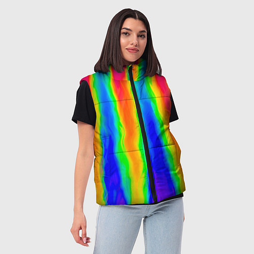 Женский жилет Пожар в химлаборатории / 3D-Черный – фото 3