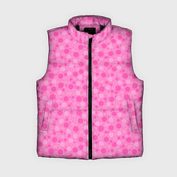 Женский жилет Малиново розовые пузыри и горохи, цвет: 3D-черный