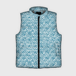 Женский жилет Бело-синий текстурный, цвет: 3D-светло-серый