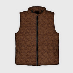 Женский жилет Коричневый текстурный
