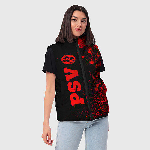 Женский жилет PSV - red gradient по-вертикали / 3D-Черный – фото 3