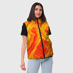 Женский жилет Огненный жёлто-красный, цвет: 3D-красный — фото 2