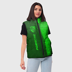 Женский жилет Porsche - green gradient по-вертикали, цвет: 3D-черный — фото 2