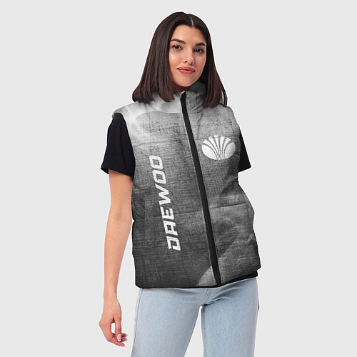 Женский жилет Daewoo - grey gradient вертикально / 3D-Черный – фото 3