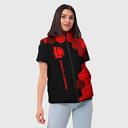 Женский жилет League of Legends - red gradient по-вертикали, цвет: 3D-черный — фото 2