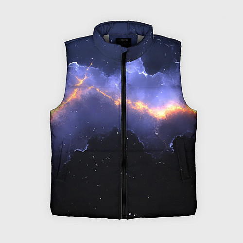 Женский жилет Молния в фиолетовом небе текстура / 3D-Светло-серый – фото 1