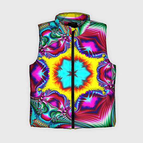 Женский жилет Абстракция узор фракталы / 3D-Светло-серый – фото 1
