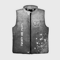 Женский жилет Twenty One Pilots - grey gradient вертикально, цвет: 3D-черный