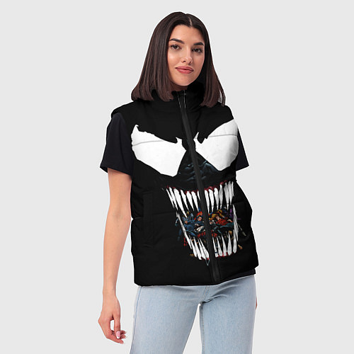 Женский жилет Веном жрет / 3D-Черный – фото 3