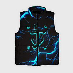 Женский жилет Doom молнии неоновые, цвет: 3D-черный