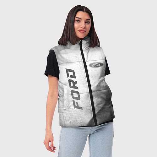 Женский жилет Ford - white gradient вертикально / 3D-Черный – фото 3