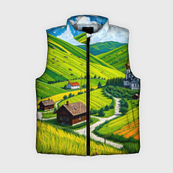 Женский жилет Русская душа и поле, цвет: 3D-светло-серый