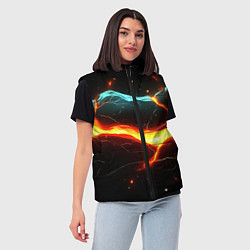 Женский жилет Лава в черной текстуре, цвет: 3D-светло-серый — фото 2