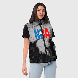 Женский жилет NASA неоновый огонь, цвет: 3D-светло-серый — фото 2