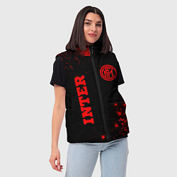 Женский жилет Inter - red gradient вертикально, цвет: 3D-черный — фото 2