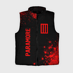 Женский жилет Paramore - red gradient вертикально, цвет: 3D-черный