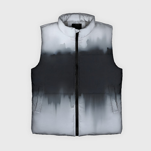 Женский жилет Разводы черной краски / 3D-Светло-серый – фото 1