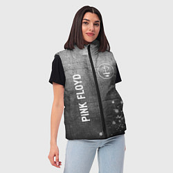 Женский жилет Pink Floyd - grey gradient вертикально, цвет: 3D-черный — фото 2