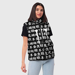 Женский жилет Monster energy japan pattern, цвет: 3D-черный — фото 2