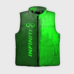 Женский жилет Infiniti - green gradient по-вертикали, цвет: 3D-черный