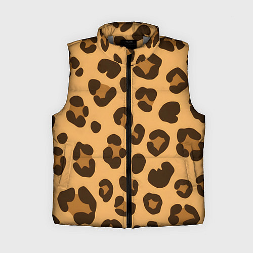 Женский жилет Коричневые пятна леопарда / 3D-Светло-серый – фото 1