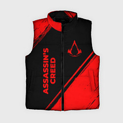 Женский жилет Assassins Creed - red gradient вертикально, цвет: 3D-черный