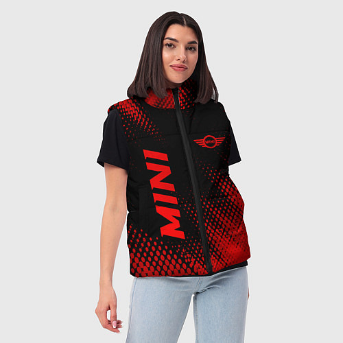 Женский жилет Mini - red gradient вертикально / 3D-Черный – фото 3