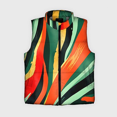 Женский жилет Тропическая жаркая абстракция / 3D-Светло-серый – фото 1