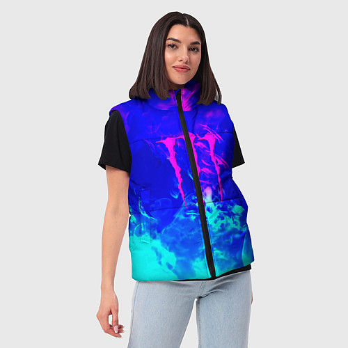 Женский жилет Monster energy дым неоновый / 3D-Черный – фото 3