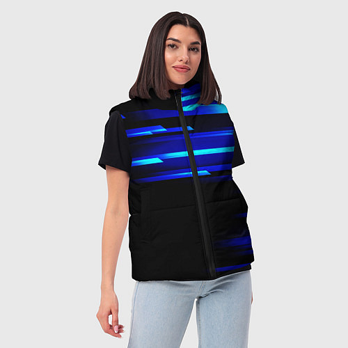 Женский жилет Color blue black / 3D-Черный – фото 3